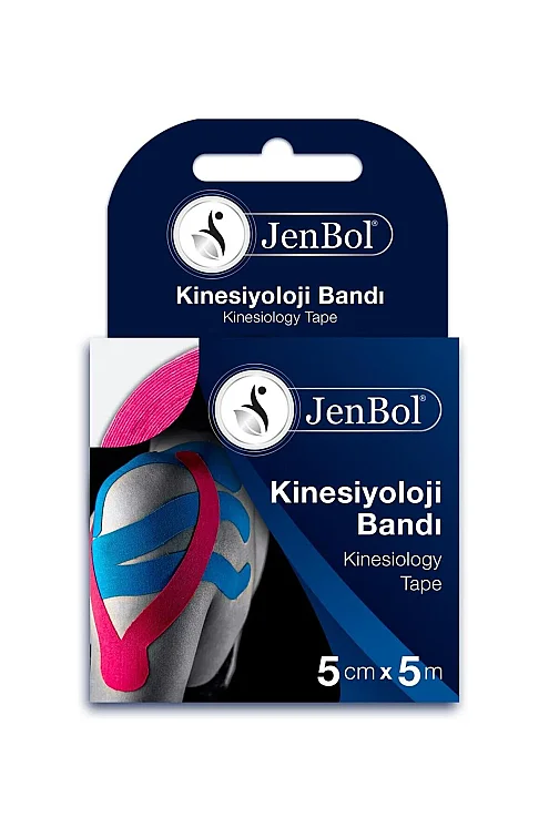 Jenbol Kinesiology Tape Ağrı Bandı 5 cm x 5 m - Pembe - 1