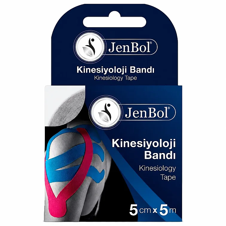 Jenbol Kinesiology Tape Ağrı Bandı 5 cm x 5 m - Beyaz - 1