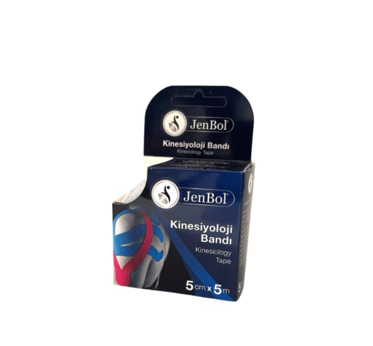JenBol Kinesiyoloji Ağrı Bandı 5cm x 5m Beyaz - 1