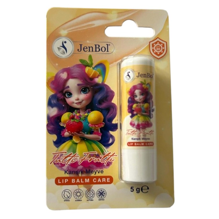 Jenbol Lip Balm Çocuk Karışık Meyve Spf20 5g - 1