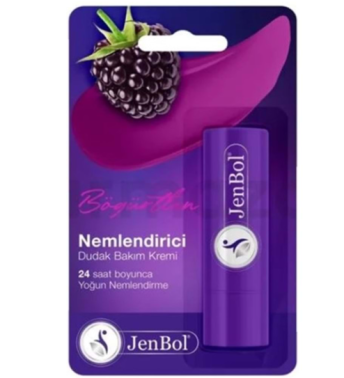 Jenbol Lip Balm Nemlendirici Dudak Bakım Kremi Böğürtlen SPF20 5 gr - Jenbol