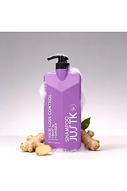 JUSTK Biotin & Ginger Hair Loss Control Shampoo 1000 ml - JUSTK