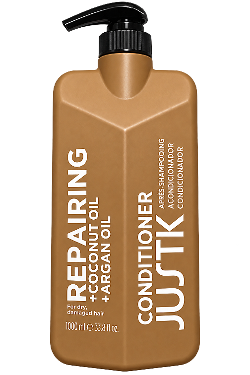 JustK Hindistan Cevizi Yağı ve Argan Yağı İçeren Onarıcı Saç Kremi – 1000 ml - 1