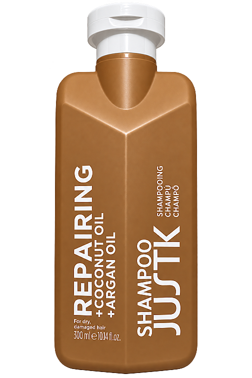 JustK Hindistan Cevizi Yağı ve Argan Yağı İçeren Onarıcı Şampuan – 300 ml - 1