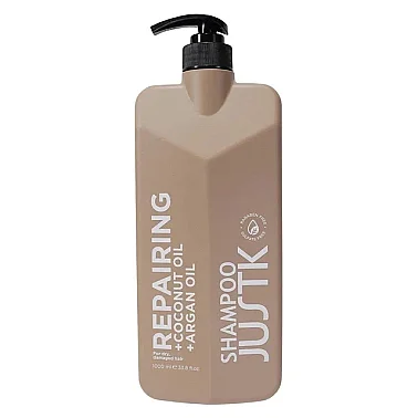 JustK Onarıcı Hindistan Cevizi Yağı ve Argan Yağı Şampuanı – 1000 ml - JUSTK