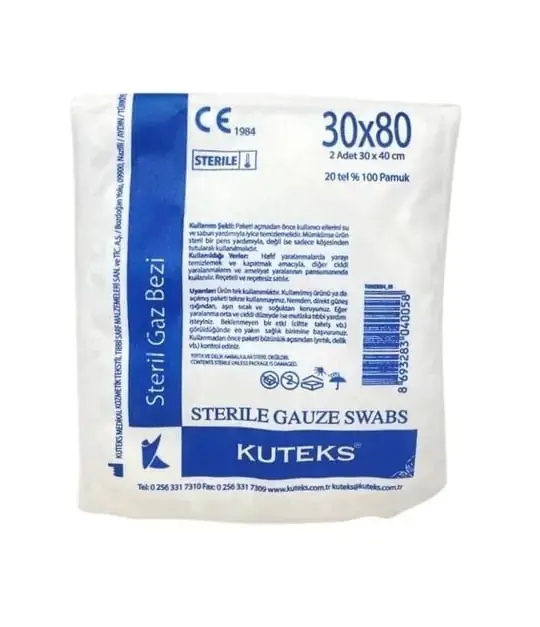 Kuteks Steril Gazlı Bez 30 x 80 cm - 1