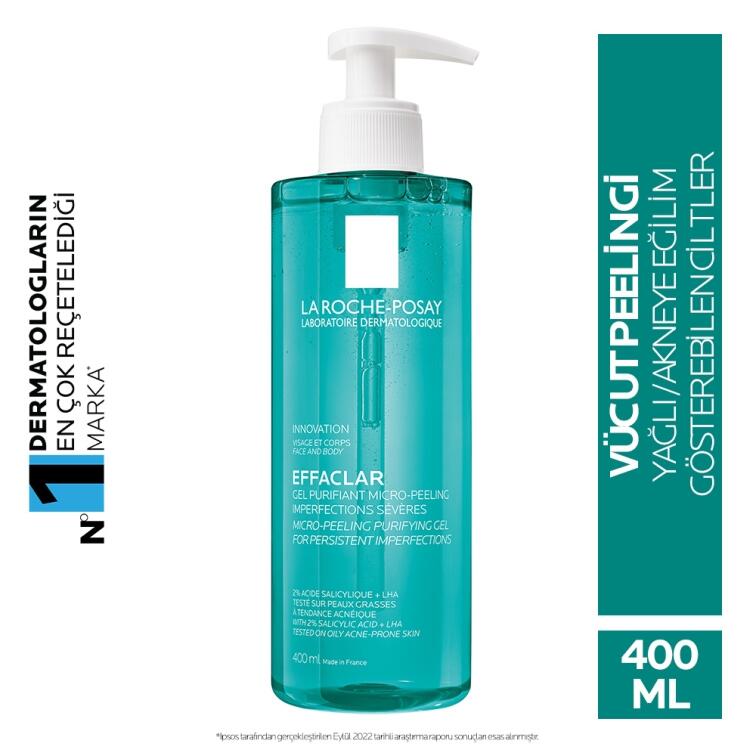 La Roche Posay Effaclar Mikro Peeling Jel Yüz ve Vücut 400 ml - 2