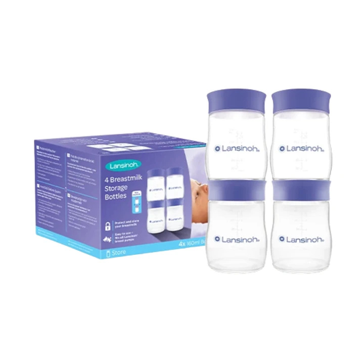 Lansinoh Anne Sütü Saklama Şişeleri 4 x 160ml - Lansinoh