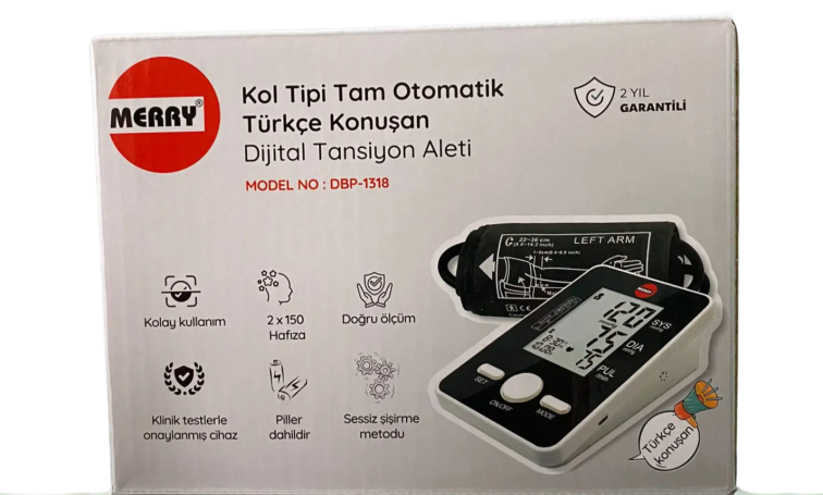 Merry Dbp-1318 Kol Tipi Türkçe Konuşan Dijital Tansiyon Aleti - 1