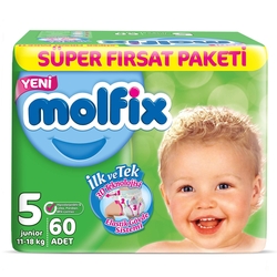 Molfix Süper Fırsat Paketi No:5 Junior 60 Adet Bebek Bezi
