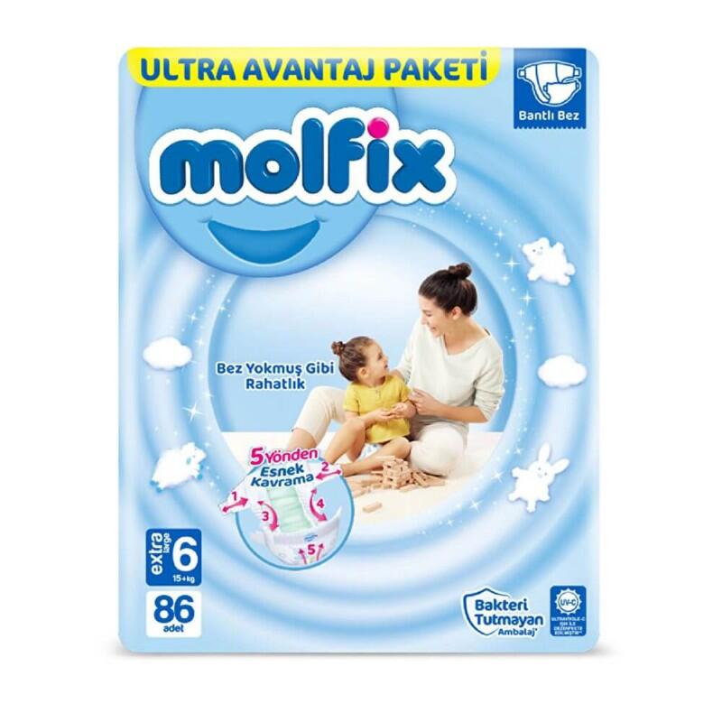 Molfix Ultra Avantaj Paketi No:6 Extra Large 86 Adet Bebek Bezi