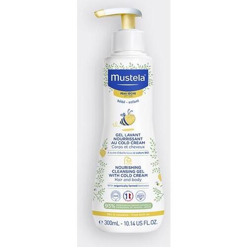 Mustela Cold Cream ve Organik Balmumu Içeren Besleyici Bebek Şampuanı 300 ml - 1