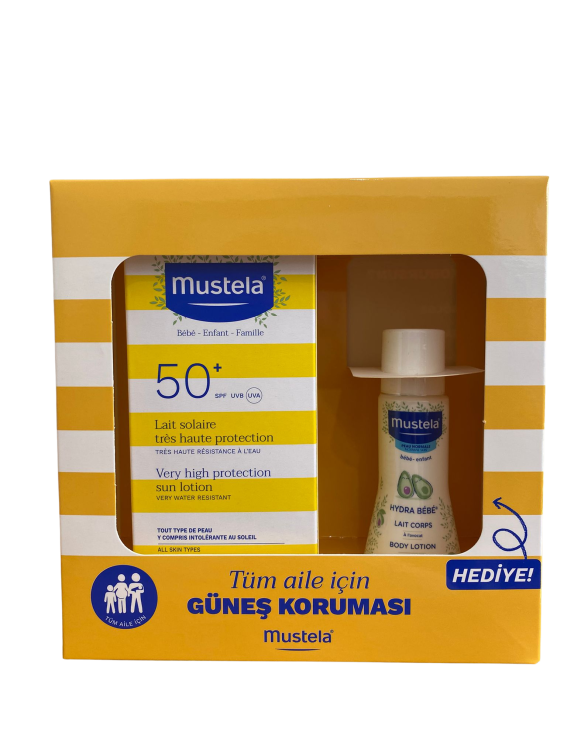 Mustela Güneş Koruyucu SPF50+ 200 ml & Hydra Bebe Vücut Losyonu 50 ml - 1