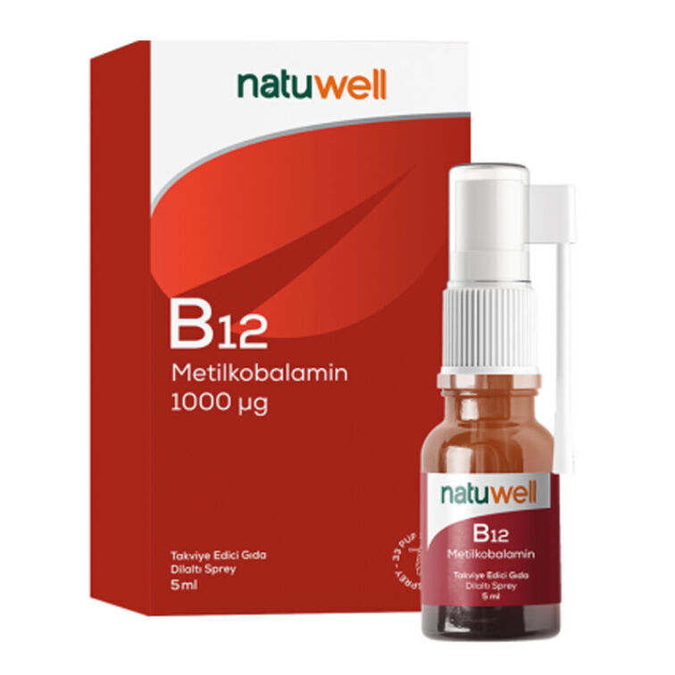 Natuwell B12 Metilkobalamin 1000 mcg 5 ml Sprey - 1
