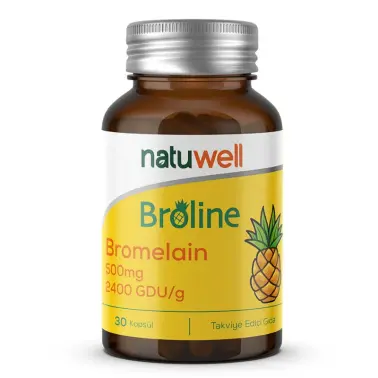 Natuwell Broline Bromelain 500 mg 30 Kapsül - natuwell