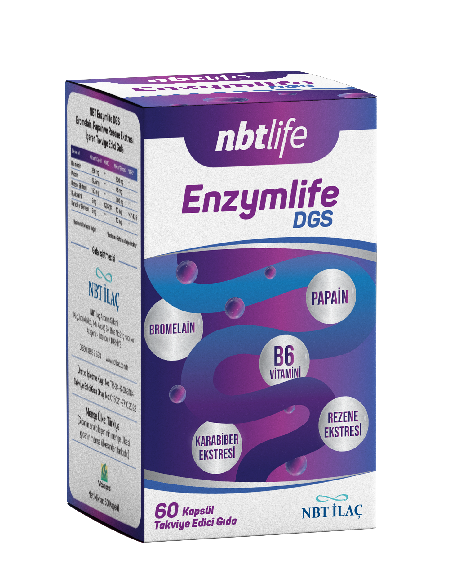 Nbt Life Enzymlife Dgs 60 Kapsül
