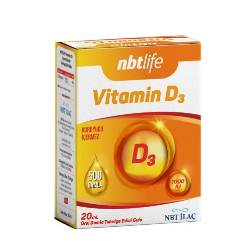 Nbt Life Vitamin D3 Damla Takviye Edici Gıda 20 ml - 1