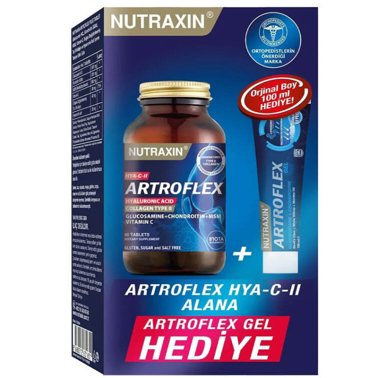 Nutraxin Artroflex HYA-C-II 90 Tablet + Nutraxin Extra Gel 100 Ml - 1