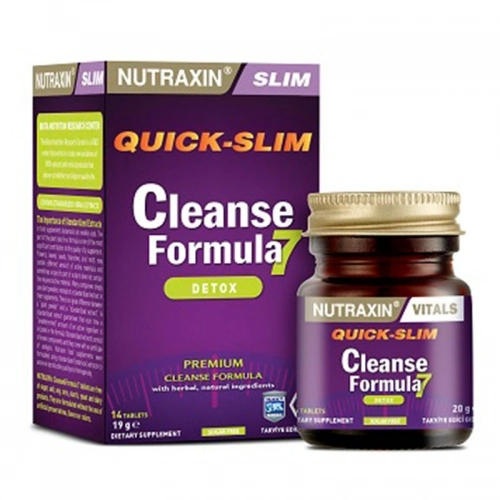 Nutraxin Quick Slim Cleanse Formula 7 Detox 14 Tablet - 1