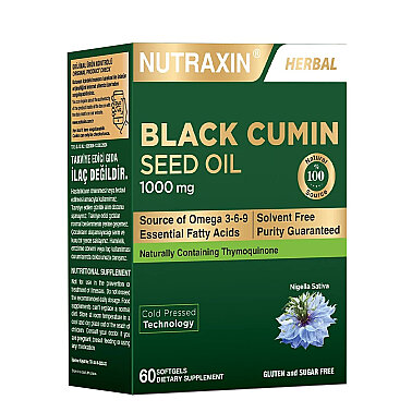 Nutraxin Çörek Otu Yağı 1000 mg 60 Kapsül