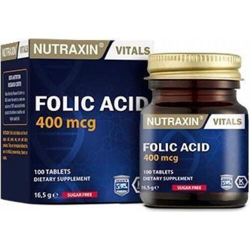 Nutraxin Folic Acid 400 Mcg 100 Tablet - 1