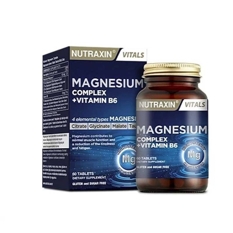 Nutraxin Magnesium Complex + Vitamin B6 60 Tablet - Nutraxin
