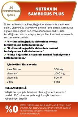 Nutraxin Sambucus Nigra 20 Efervesan - 3