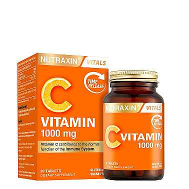 Nutraxin Vitamin C 1000 mg Takviye Edici Gıda 30 Tablet