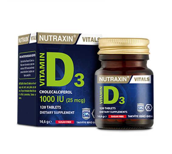 Nutraxin D3 1000 IU 120 Tablet Vitamin