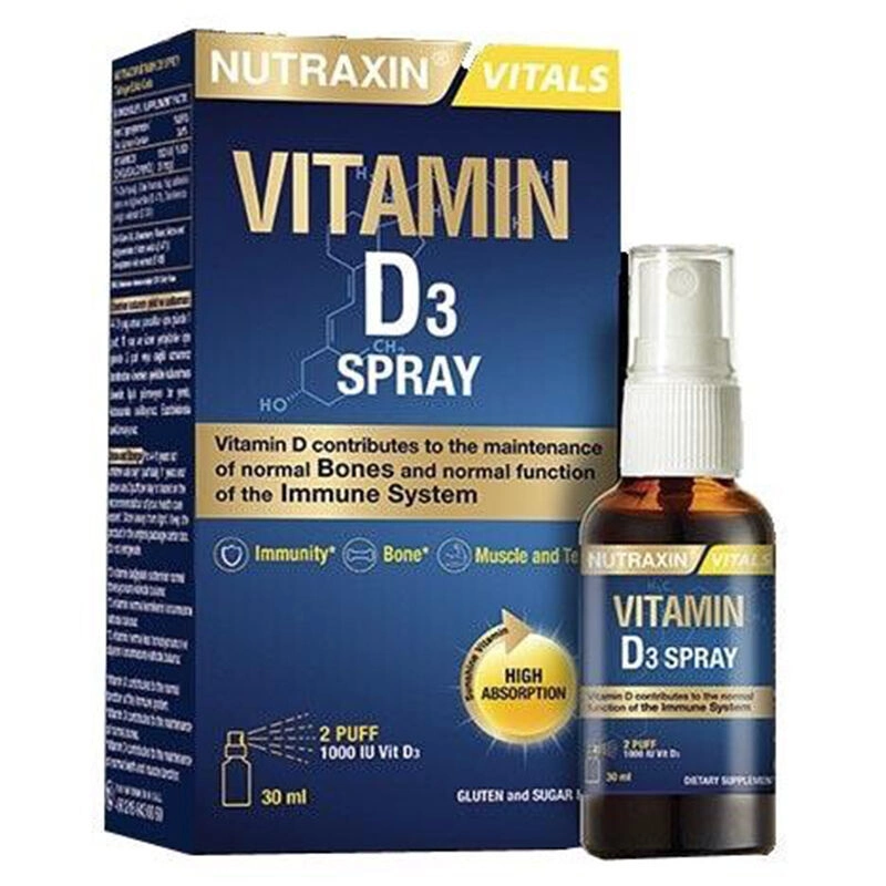 Nutraxin D3 Vitamin Sprey - Gıda Takviyesi 30 ml