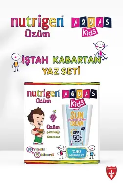 Nutrigen Üzüm + Aquas Kids Spf 50+ Sun Cream Çocuk Güneş Kremi Yaz Seti - 1