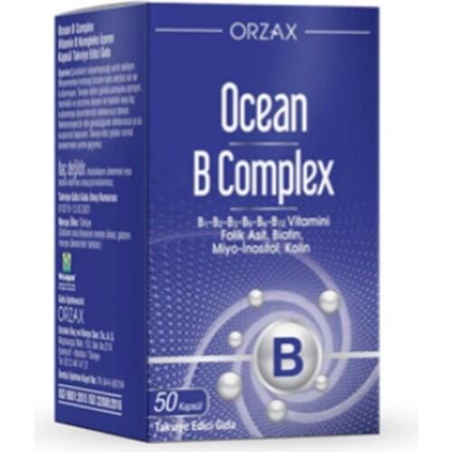 Orzax Ocean B Complex 50 Kapsül Takviye Edici Gıda - 1