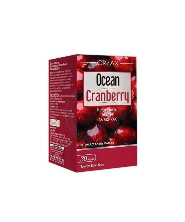 Orzax Ocean Cranberry Turna Yemişi Ekstresi 30 Kapsül - 1