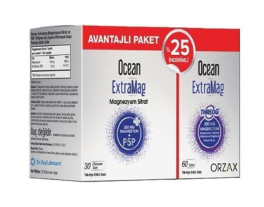 Ocean Extramag 30 Saşe + Extramag Threog 60 Tablet - Orzax Ocean