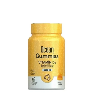 Ocean Gummies Vitamin D3 1000 IU Çiğnenebilir 60 Softjel - Orzax Ocean