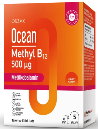 Ocean Methyl B12 5 ml Dilaltı Sprey / 30 doz - 1