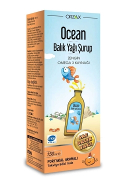 Ocean Portakal Aromalı Balık Yağı Şurubu 150 ml - Orzax Ocean