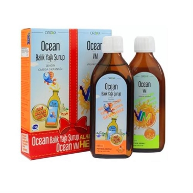 Ocean Balık Yağı Şurubu 150 ml + VM Şurup 150 ml İkili Paket - Orzax Ocean