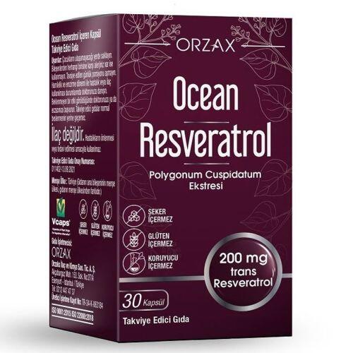 Orzax Ocean Resveratrol 200 mg 30 Kapsül