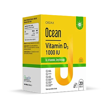 Ocean Vitamin D3 1000 IU Oral Sprey 20 ml - Orzax Ocean
