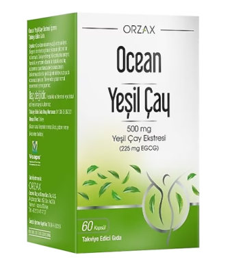 Ocean Yeşil Çay Ekstresi 500 mg 60 Kapsül - Orzax Ocean