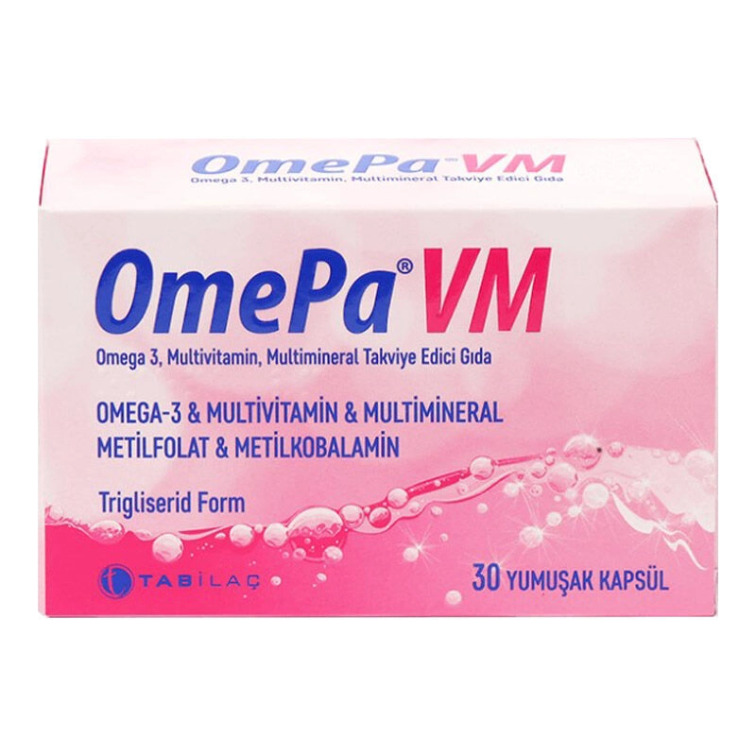 OmePa VM Takviye Edici Gıda 30 Yumuşak Kapsül - Tab İlaç