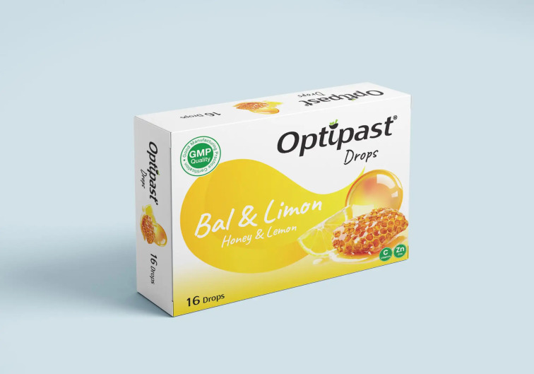 Optipast Drops Ballı & Limon 16 Pastil - Optipast