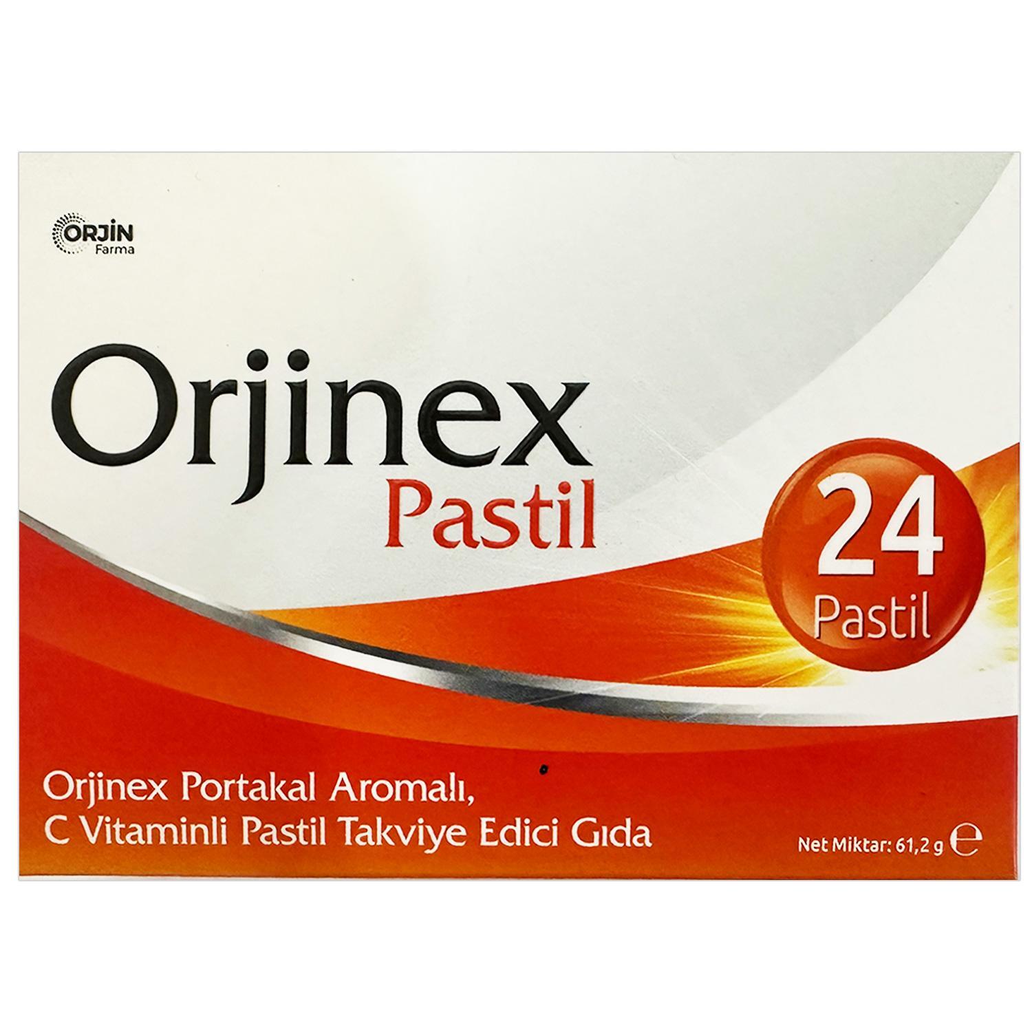 Orjinex Portakal Aromalı C Vitamini 24 Pastil