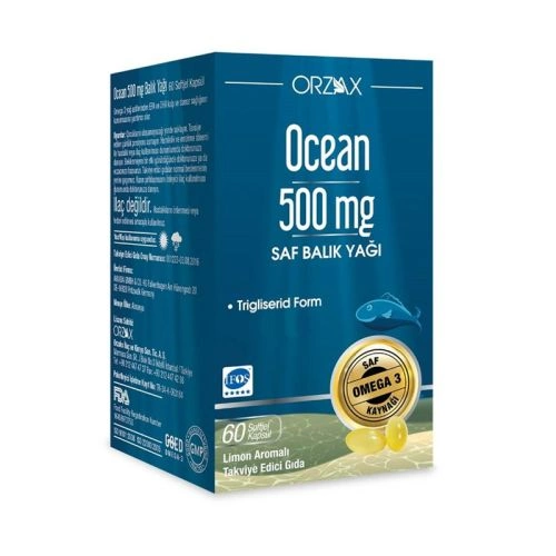 Ocean Omega 3 Balık Yağı 500 mg 60 Kapsül - 1