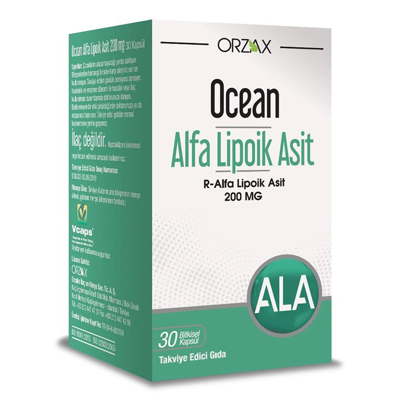 Orzax Ocean Alfa Lipoik Asit 200 mg 30 Kapsül - 1