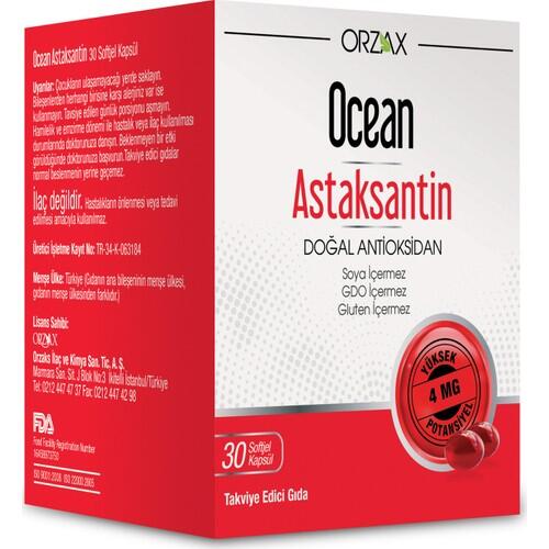Orzax Ocean Astaksantin 30 Kapsül - 1