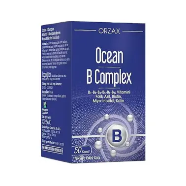 Orzax Ocean B Complex Takviye Edici Gıda 50 Kapsül - Orzax Ocean