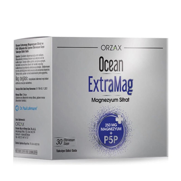 Orzax Ocean Extramag Magnezyum Sitrat Efervesan 30 Saşe - Orzax Ocean