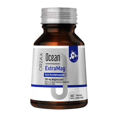 Orzax Ocean ExtraMag Üçlü Magnezyum Kombinasyonu 60 Tablet - Orzax Ocean